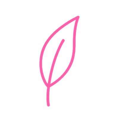 ícono hoja lilicandle rosa