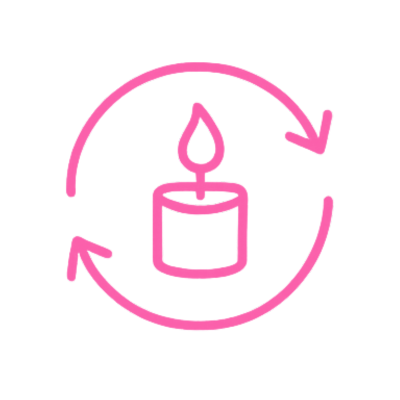 ícono reutilizable vela lilicandle rosa